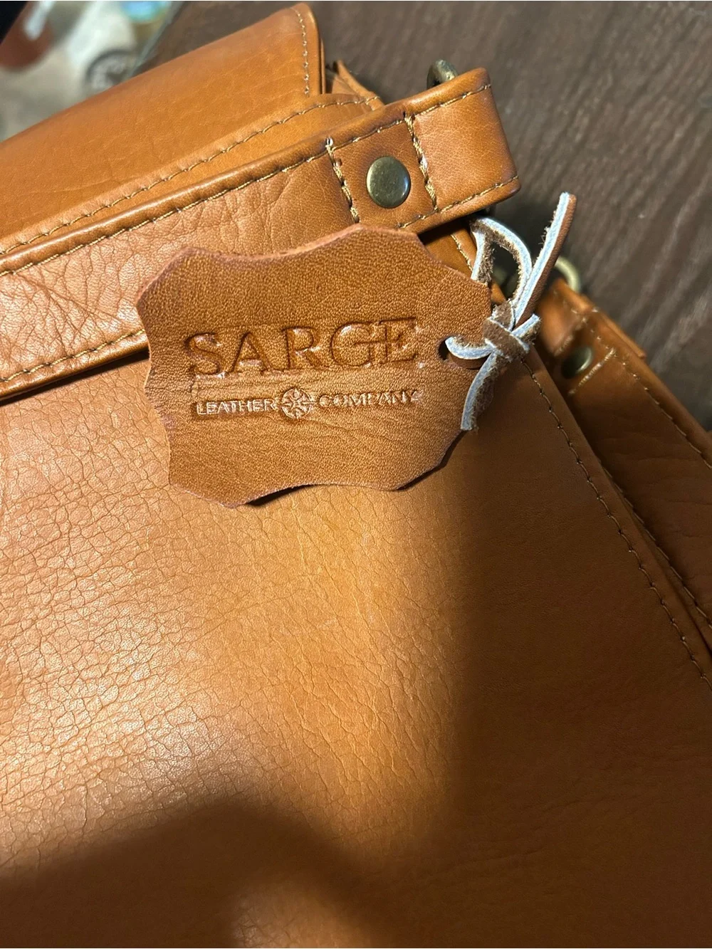 Sarge Leather Co. Men's Crossbody Bag - Tan